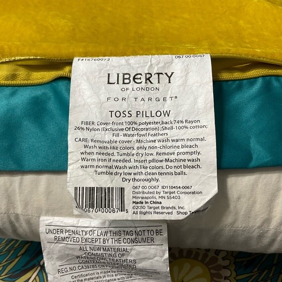 Liberty of London for Target 2010 Peacock Feathers Throw Pillows - Picture 10 of 14